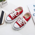 OPOEE Kids Canvas Shoes Low Top Lace Up Red 38