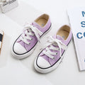 OPOEE Kids Canvas Shoes Low Top Lace Up Purple 20