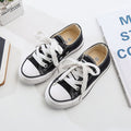 OPOEE Kids Canvas Shoes Low Top Lace Up Black 30