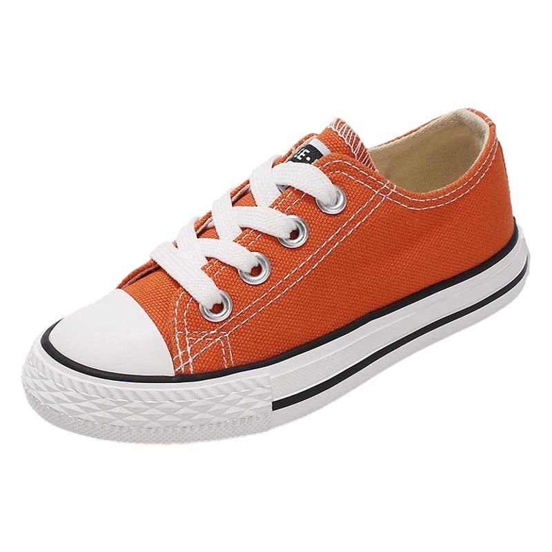 OPOEE Kids Canvas Shoes Low Top Lace Up Light Blue 34
