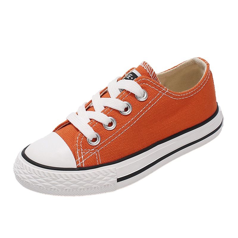 OPOEE Kids Canvas Shoes Low Top Lace Up Light Blue 34