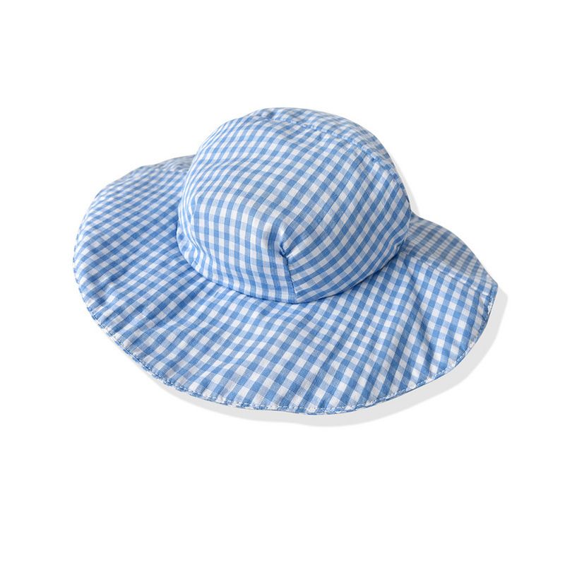 Tem Doger Boy Plaid Shirt Shorts Set Light Blue 120cm