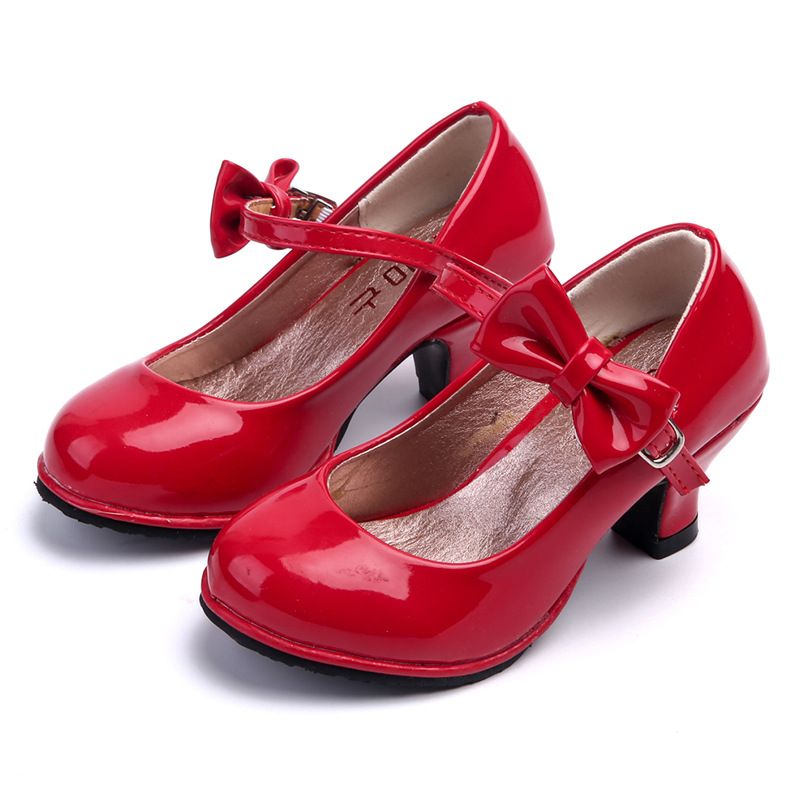 Girls Princess Shoes Bella Newman Red PU Ballet FKH-2 Red 31 yards