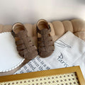 Kwai Kids Leather Shoes Boys Girls Coffee 30