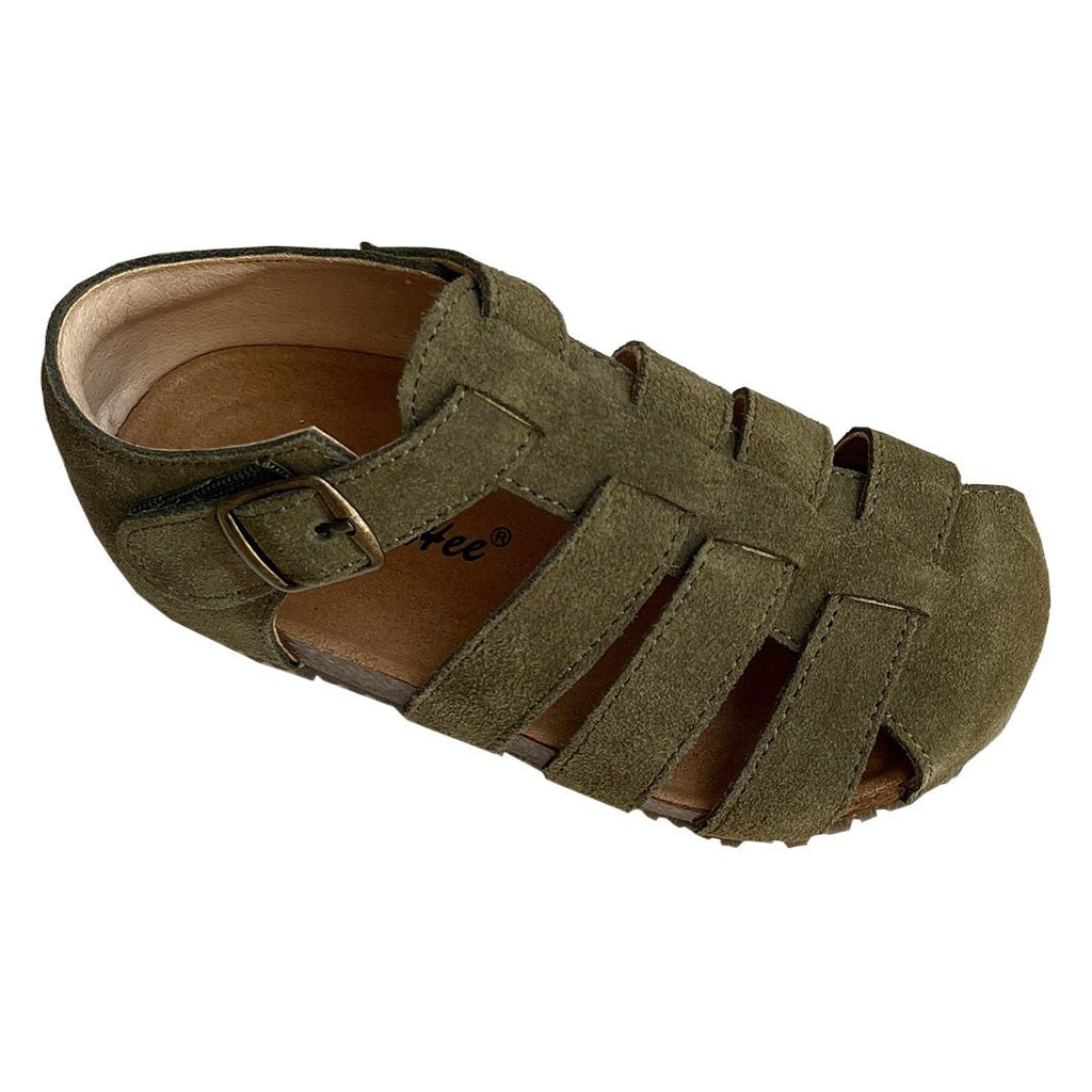 Kwai Kids Leather Shoes Boys Girls Brown 23