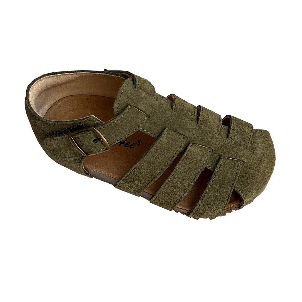 Kwai Kids Leather Shoes Boys Girls Brown 23