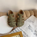 Kwai Kids Leather Shoes Boys Girls Green 22