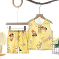 Tong Xinyuan Kids Cotton Silk Vest Set Shorts (Yellow) Little Girl's Cotton Silk Vest Set 120cm