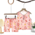 Tong Xinyuan Kids Cotton Silk Vest Set Shorts (Pink) Watermelon Cotton Vest Set 120cm