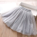 Girls Cotton Cake Skirt Princess Grey 100
