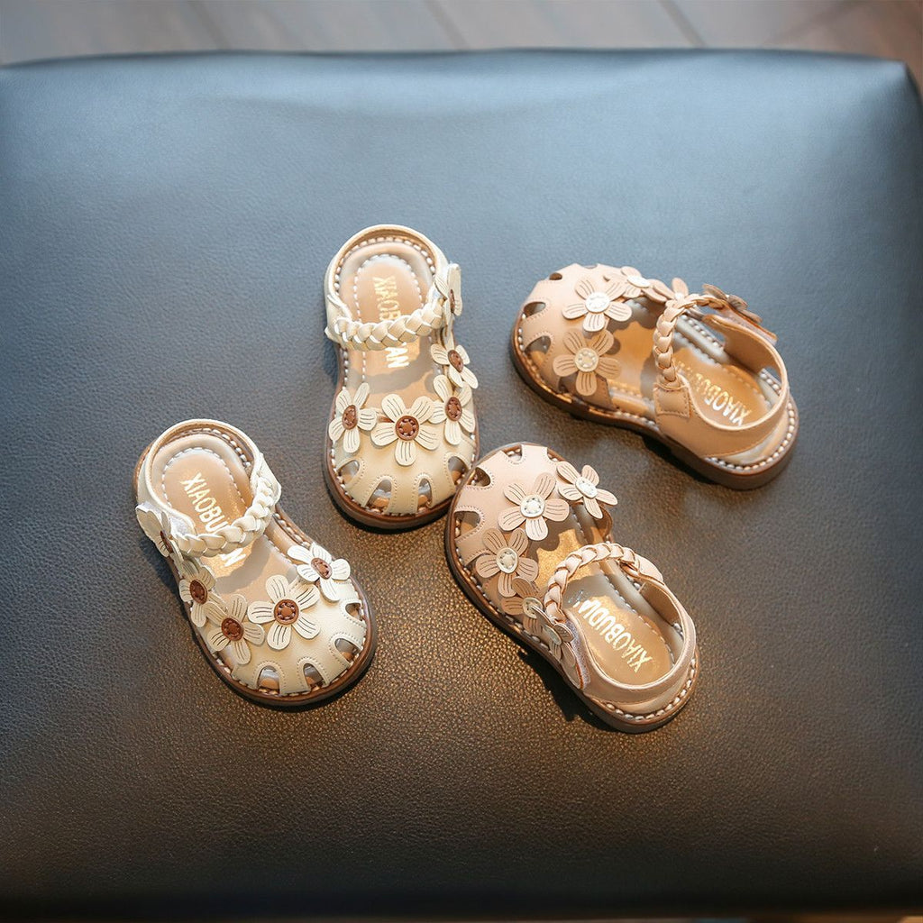 Kamai bear Baby Girl Summer Sandals Soft Sole Velcro Pink Size 29 shoe length is about 18.5cm