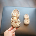Kamai bear Baby Girl Summer Sandals Soft Sole Velcro Beige Size 26 shoe length is about 16.5cm