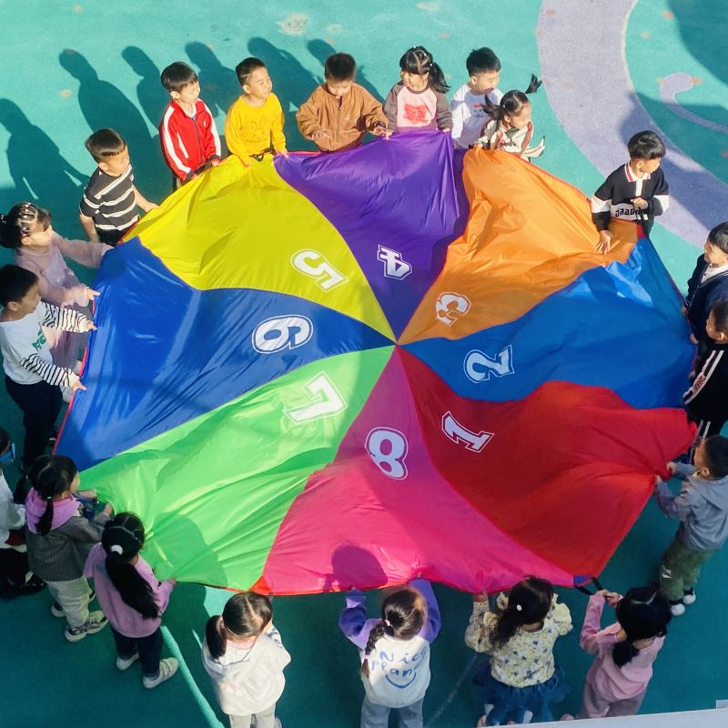 Rainbow Umbrella Cloth Toy 2.6m 8 Panels Rainbow umbrella (3.6 m 8 pieces free 10 ocean balls)