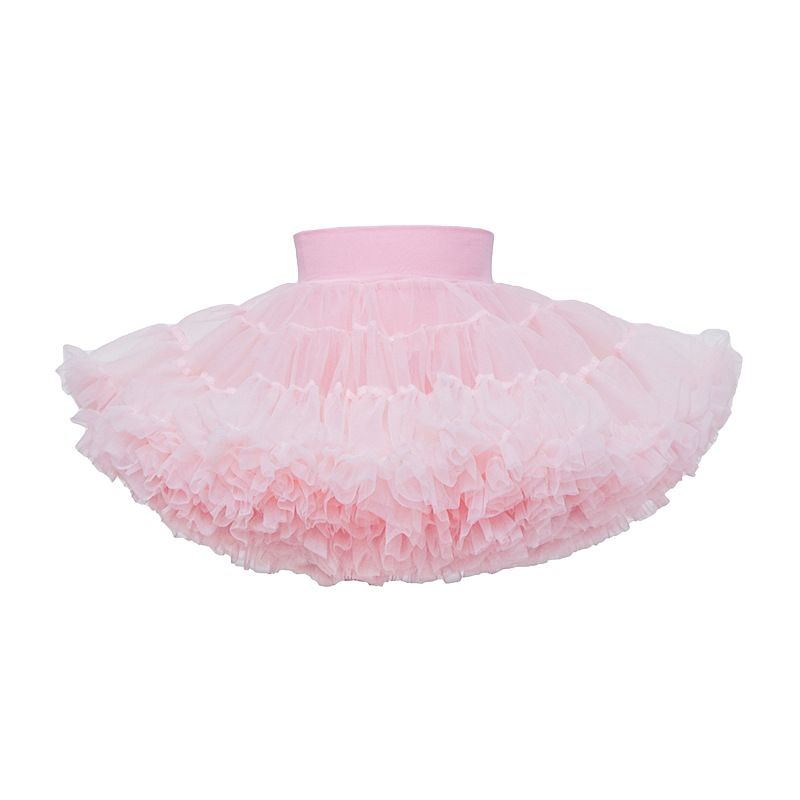 tutuoclock Girls Sweet Princess Nylon Mesh Cake Skirt Sakura Powder 110cm