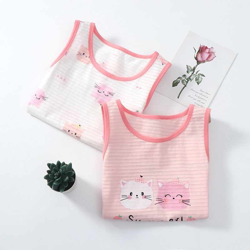 KIDS MAM&DAD Girls Bamboo Cotton Sling Skirt 100% Cotton Pink Cat 160cm