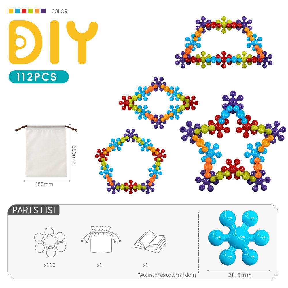 3D Plum Blossom Building Blocks for Kids – DIY Creative Puzzle Toy for Ages 3+ with 112, 302, or 902 Pieces, Safe Plastic, Reusable Storage Bag, and Idea Guide for Endless Fun (302PCS)