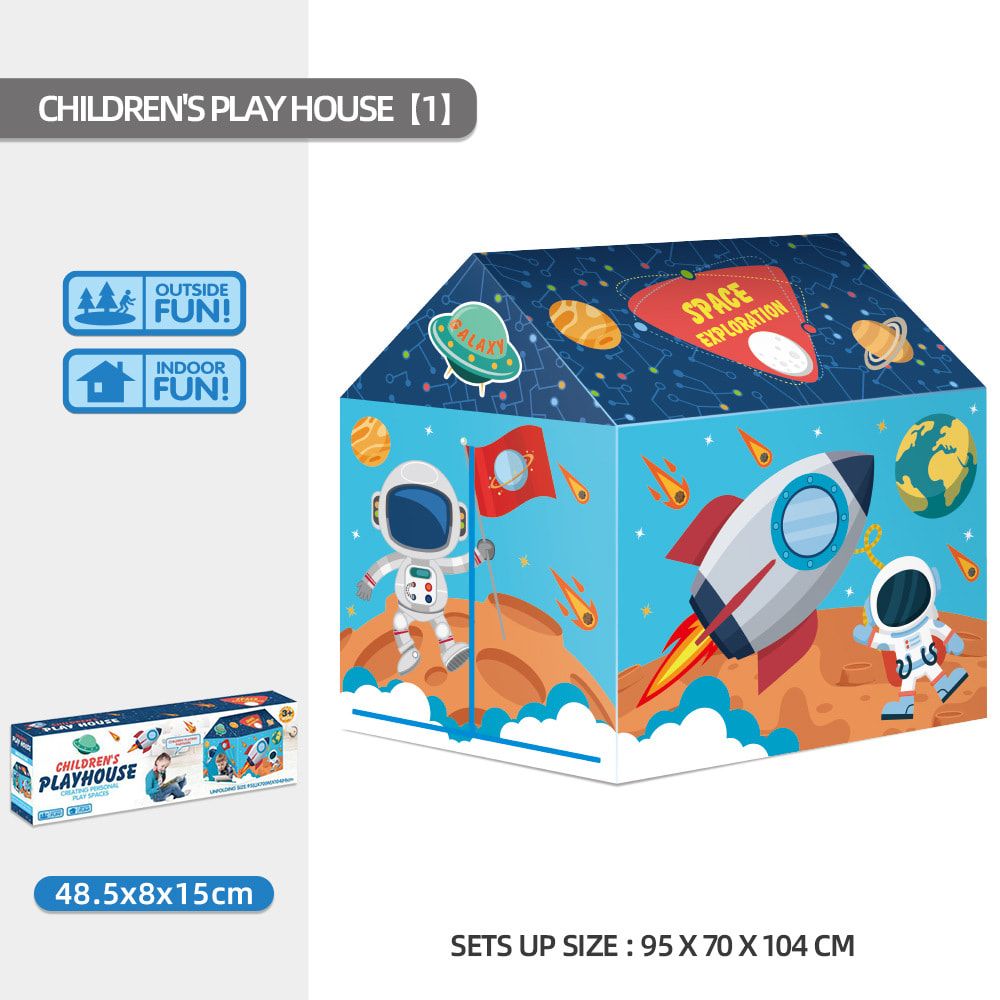 Kids Play Tent Theme House for Indoor Outdoor Fun, Space Princess Ocean Design with Ball Pit, Perfect for Toddlers and Family Camping Adventures as a Creative Holiday Gift (Princess2, Pink)