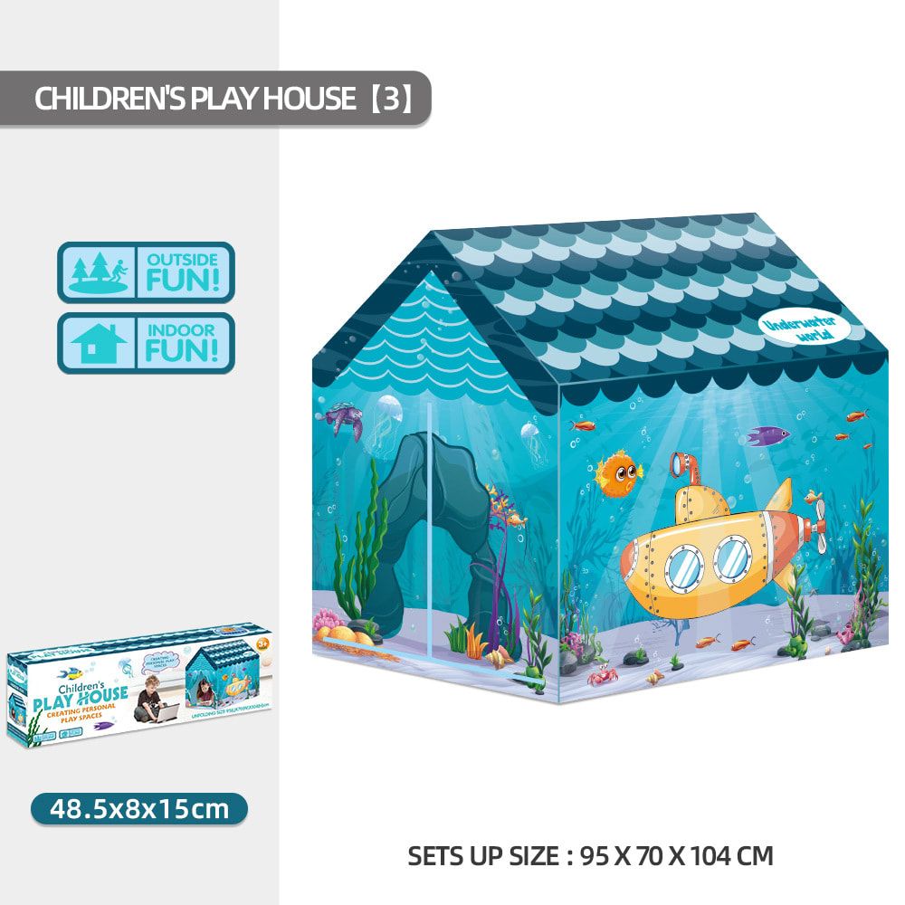 Kids Play Tent Theme House for Indoor Outdoor Fun, Space Princess Ocean Design with Ball Pit, Perfect for Toddlers and Family Camping Adventures as a Creative Holiday Gift (Princess2, Pink)