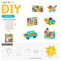 Creative DIY Puzzle Building Blocks Set for Kids Ages 3+ – Colorful Snap-Together Squares for Early Learning, Alphabet & Number Recognition, and Fun 3D Shape Construction at Home (153PCS)