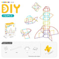DIY Flexible Straw Building Blocks for Kids Ages 3-6, Creative Educational Construction Toy Set with Bendable Straws and Connectors, 112/242/723 Pieces for 3D Geometry and Imaginative Play (723PCS)