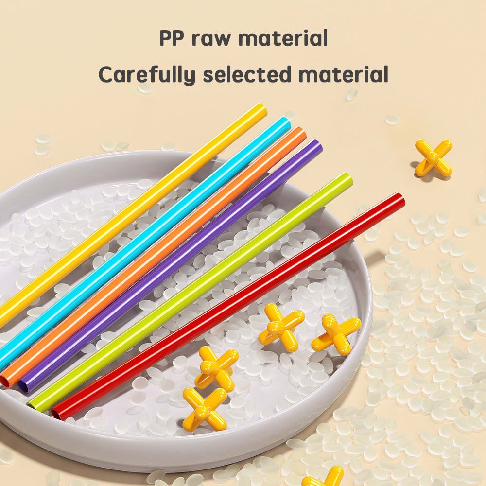 DIY Flexible Straw Building Blocks for Kids Ages 3-6, Creative Educational Construction Toy Set with Bendable Straws and Connectors, 112/242/723 Pieces for 3D Geometry and Imaginative Play (723PCS)