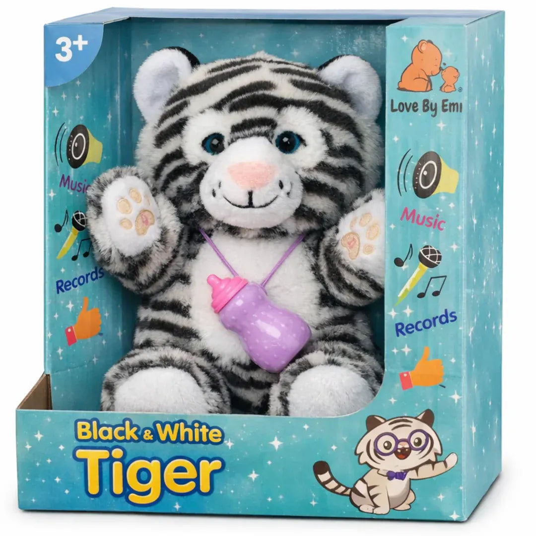 Interactive Tiger - Plush Feeding & Sleeping Simulation Toy