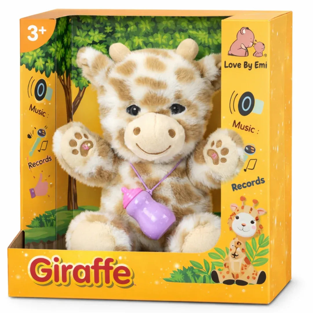 Interactive Giraffe - Plush Feeding & Sleeping Simulation Toy