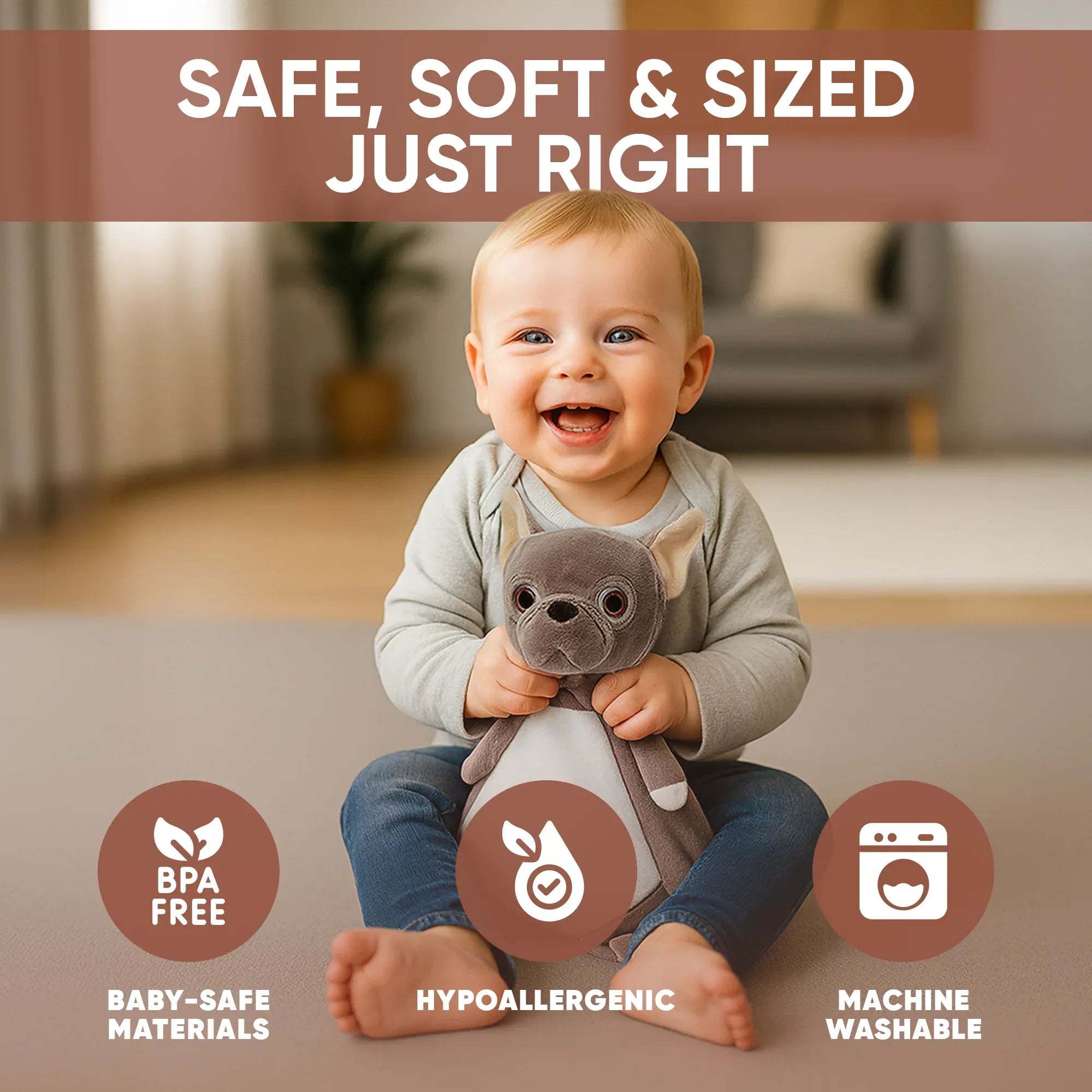 Billy the French Bulldog - White Noise & Lullaby Comforter