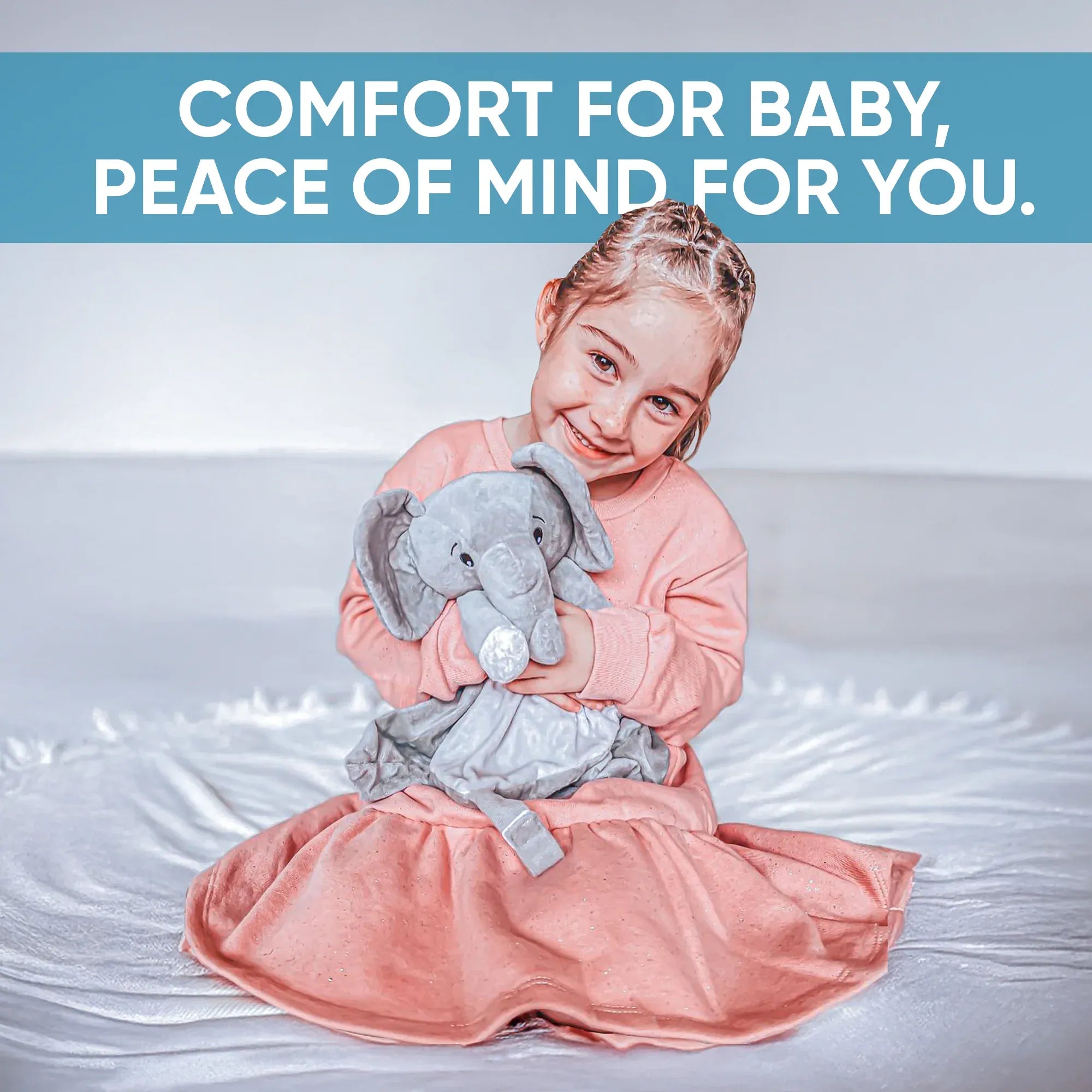 Ellie the Elephant - White Noise & Lullaby Comforter