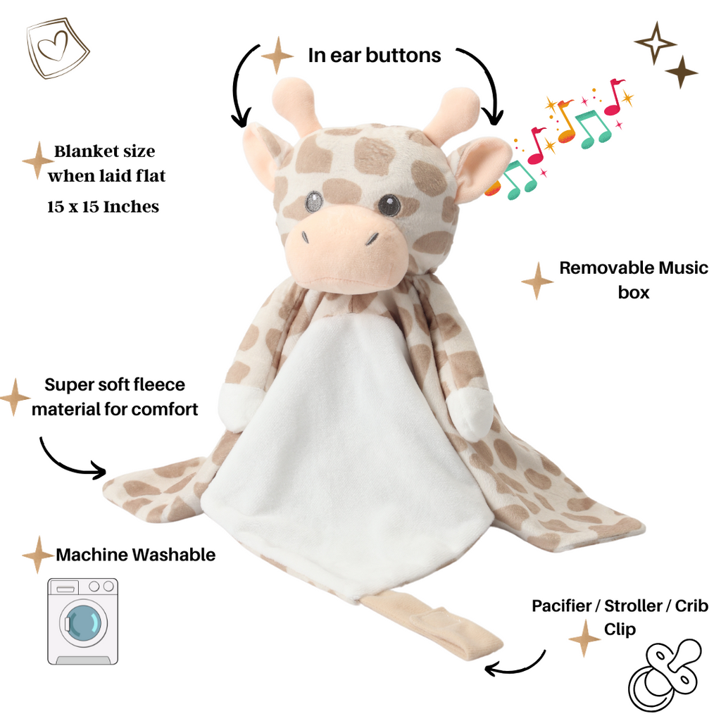 Shay the Giraffe - White Noise & Lullaby Comforter