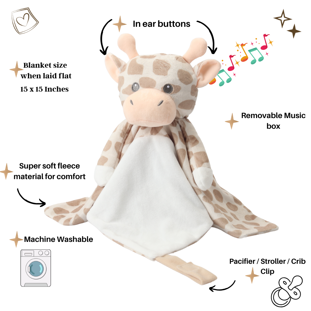 Shay the Giraffe - White Noise & Lullaby Comforter