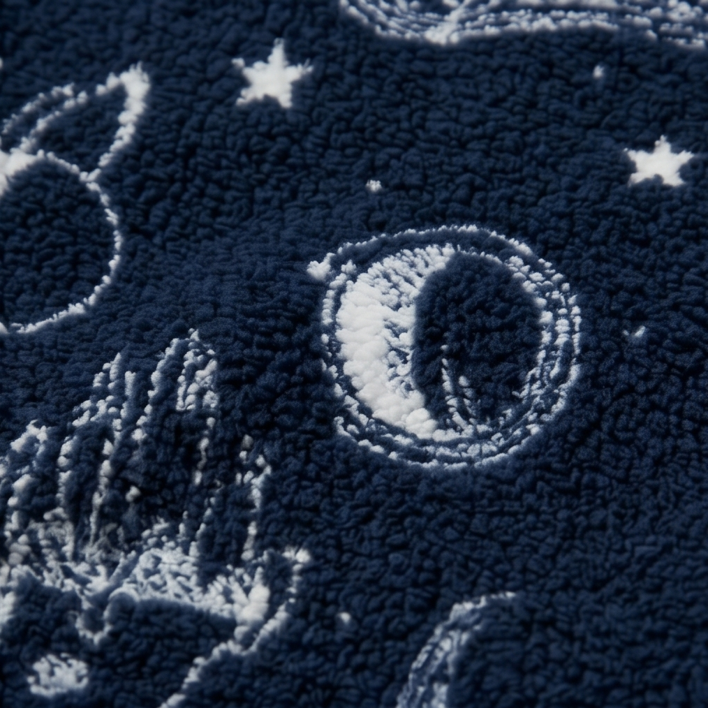 Kids Oversized Giant Wearable Blanket Hoodie Sherpa Fleece Sweatshirt Pullover - Navy Space - One Size Fits All (AU/EU)