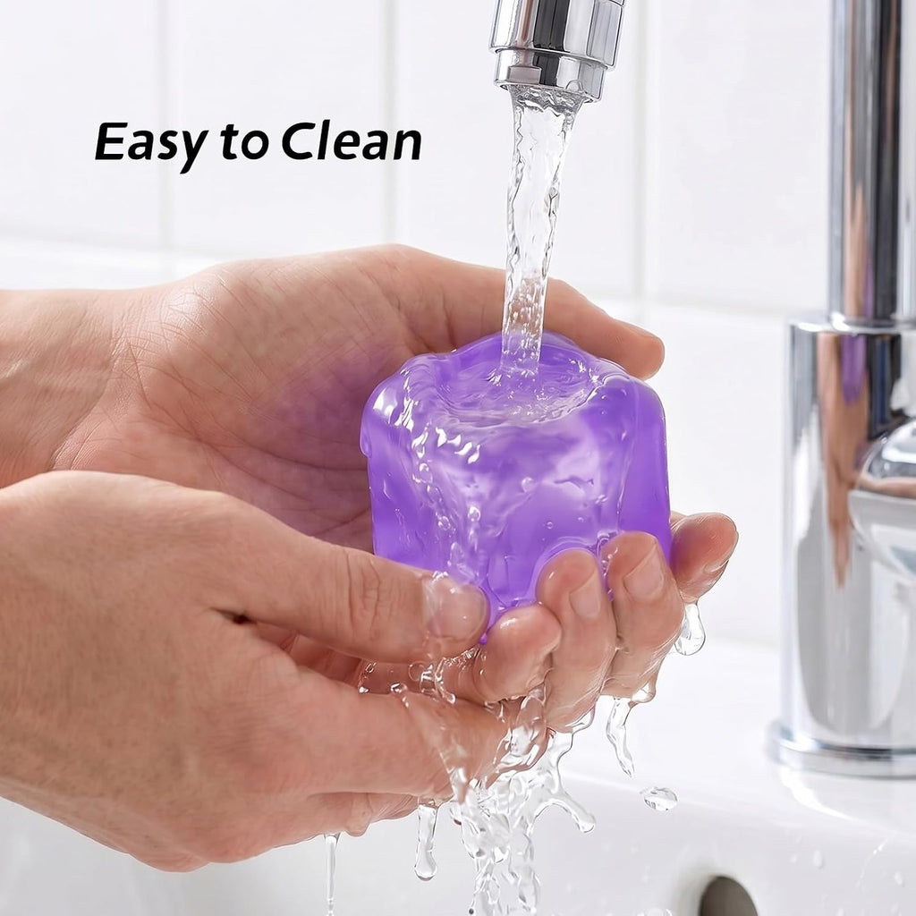 Ice Cube Squishy Toy 5.5*5.5cm Slow Rising Stress Relief Fidget Toy Soft Squeeze Sensory Toy for Kids and Adults(Purple)