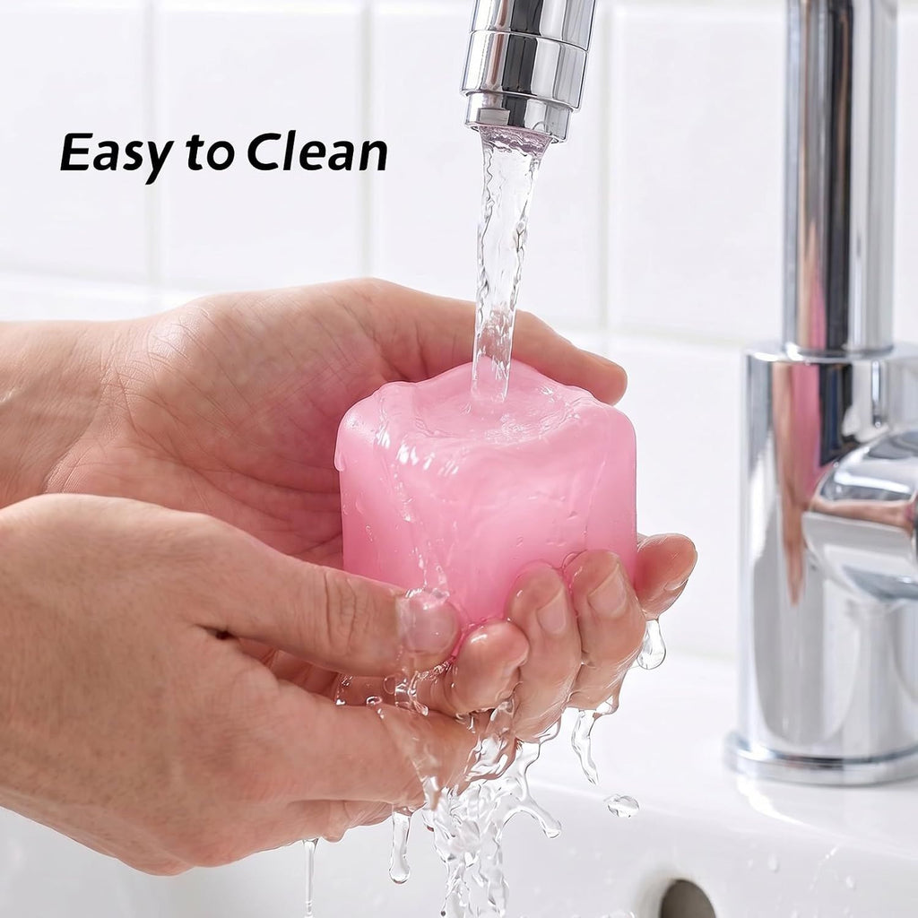 Ice Cube Squishy Toy 5.5*5.5cm Slow Rising Stress Relief Fidget Toy Soft Squeeze Sensory Toy for Kids and Adults(Pink)
