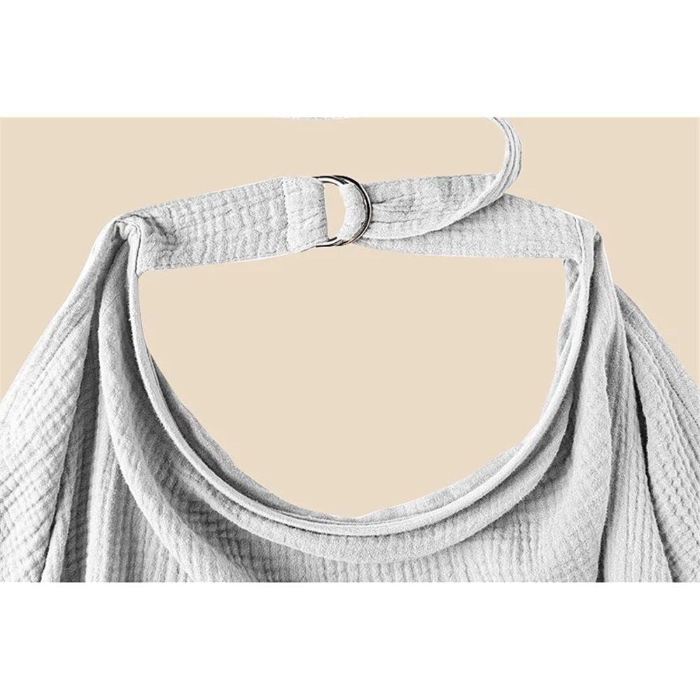 Nursing Cover for Baby Breastfeeding, Breathable  Cotton Breastfeeding Cover with Rigid Hoop for Mother Nursing Apron, Multi-use Carseat Canopy（grey）