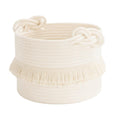 Small Basket for Stuffed Animal,Clothes ,Bedroom,Nursery |Cotton Rope Baskets, Cube Basket, Under Shelf Basket | Baskets for Home Decor.white
