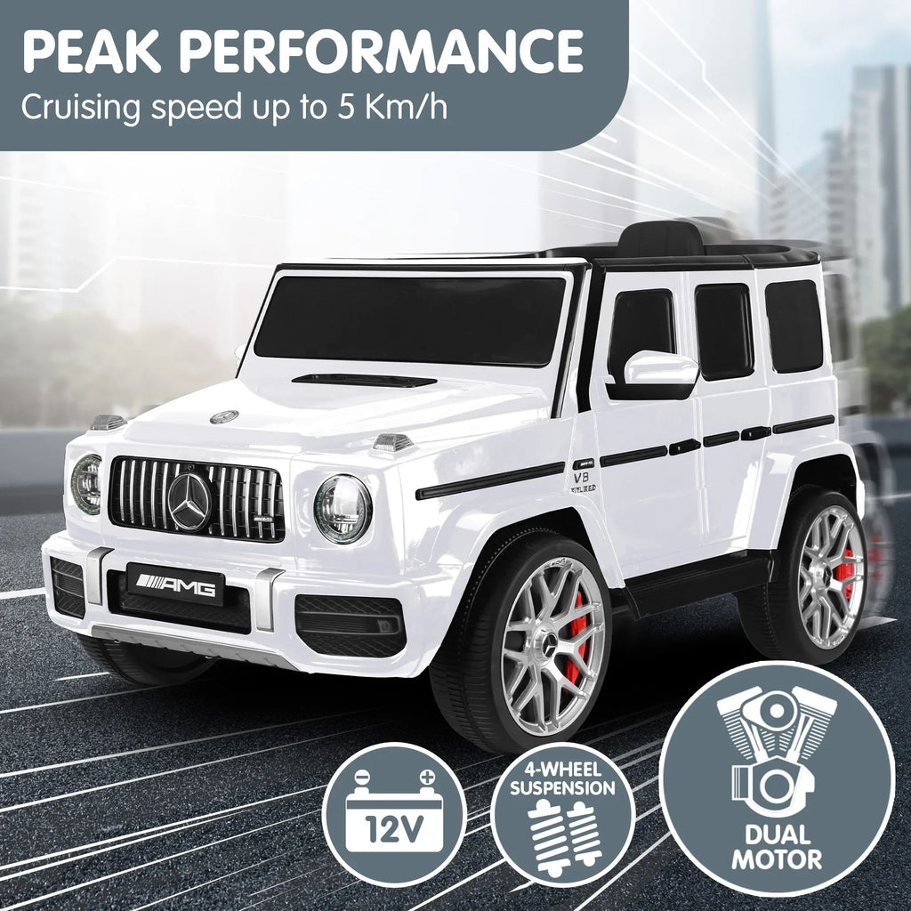 Kahuna Mercedes Benz AMG G63 Kids Electric Ride On Car w/ Remote Control - White