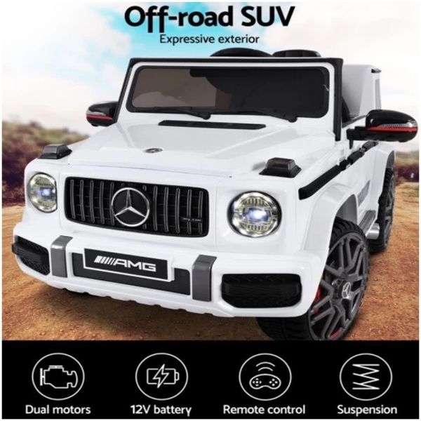 Mercedes-Benz Kids Ride On Car Electric AMG G63 Licensed Remote Cars 12V White