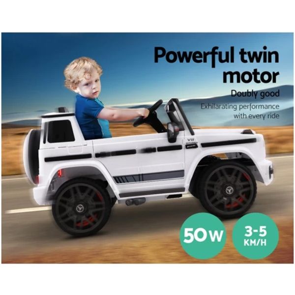 Mercedes-Benz Kids Ride On Car Electric AMG G63 Licensed Remote Cars 12V White
