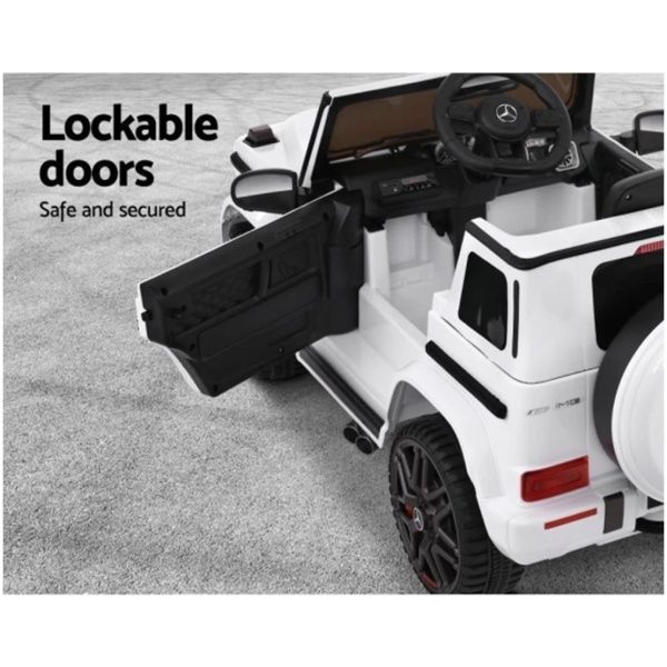 Mercedes-Benz Kids Ride On Car Electric AMG G63 Licensed Remote Cars 12V White